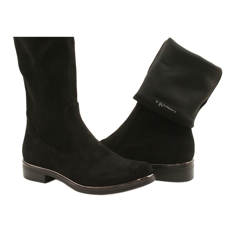 Caprice Black Stretch dámské boty 25512-41 044 černý 6