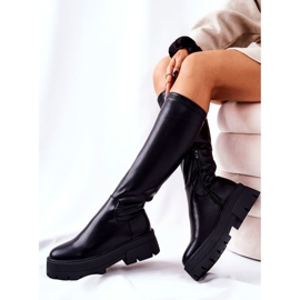 FJ1 Černé vysoké boty Hemera černý 2