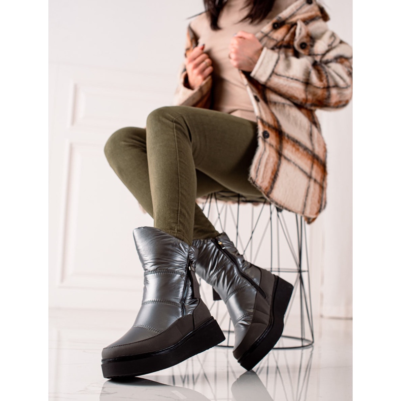 Weide Pohodlné teplé sněhule černá 2