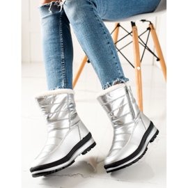 TRENDI Klasické Sněhule Na Zip stříbrný 1 TRENDI Klasické Sněhule Na Zip stříbrný 1