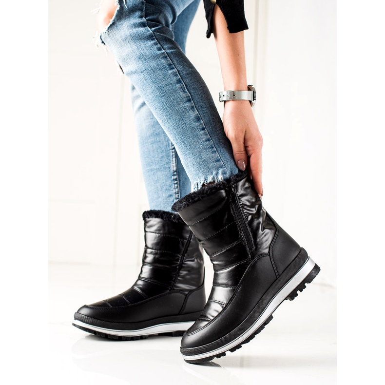 TRENDI Klasické Sněhule Na Zip černá 2