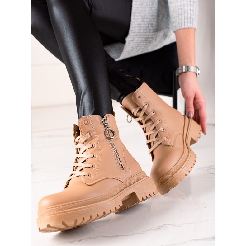 TRENDI Hnědé Trappery Se Zipem hnědý 1