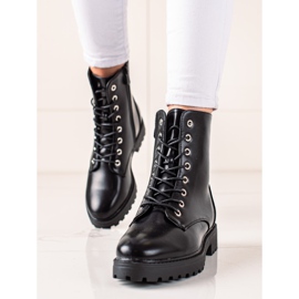 Bestelle Klasické trapery s ozdobným zipem černá 1