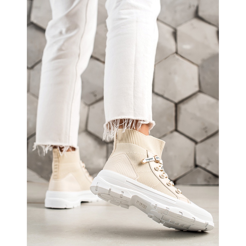 Goodin Módní vysoké tenisky béžový 1