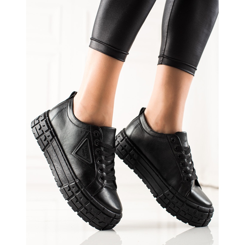 Goodin Tenisky S Eko Kůže Na Platformě černá 1