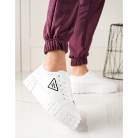 Goodin Tenisky S Eko Kůže Na Platformě bílý 1