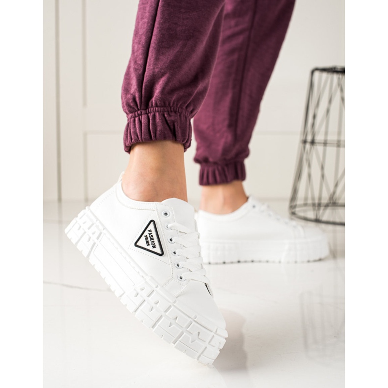 Goodin Tenisky S Eko Kůže Na Platformě bílý 1