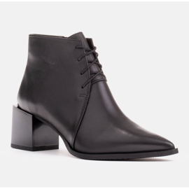 Marco Shoes Klasické kozačky na šněrování černý 1