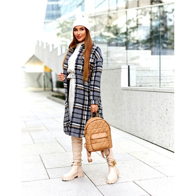 Vysoké boty s dekorativním béžovým prvkem Máša 1