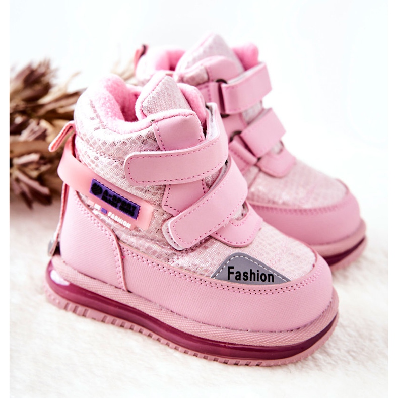 PJ2 Teplé sněhule s růžovým zipem Hesiera 1