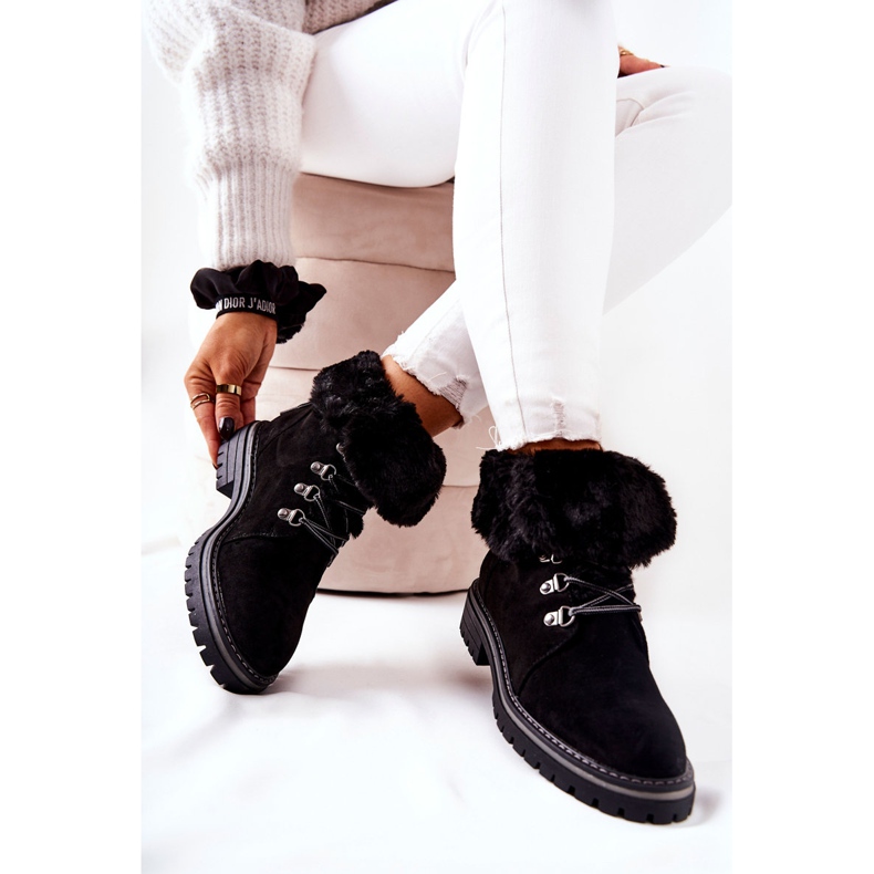 Černé Nelby Černé teplé boty černá 1 Černé Nelby Černé teplé boty černá 1