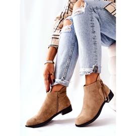 Dámské kozačky Semišové béžové Numbero béžový 1