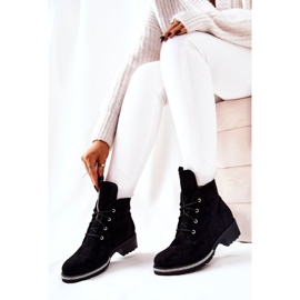 Černé semišové zateplené boty Grecia černý 2