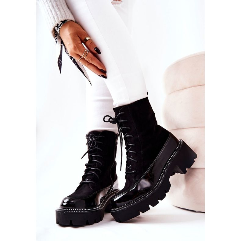 Vysoké Boty Na černý zip Solutia 1