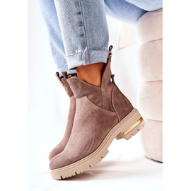 PA2 Teplé Boty S řezem Cappucino Tanya béžový 1 PA2 Teplé Boty S řezem Cappucino Tanya béžový 1