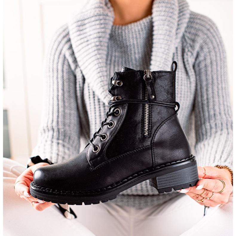 Goodin Pohodlné kozačky černá 1