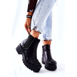 PG1 Černé Boty Comonis Jodhpur s tryskami černý 5