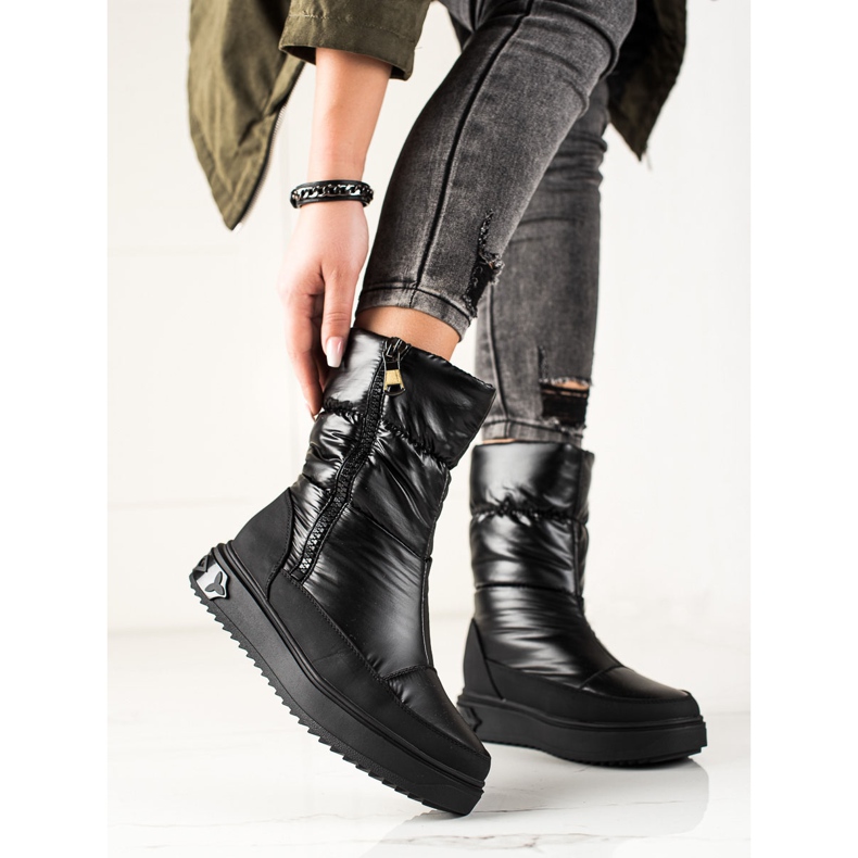 Weide Stylové černé sněhule černý 1