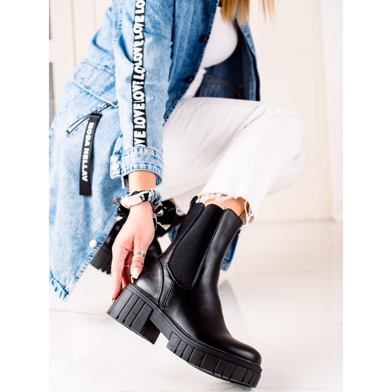 Seastar Černé Boty Na Platformě černá 2