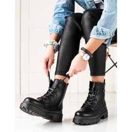 TRENDI Černé Trappery Se Zipem černá 2