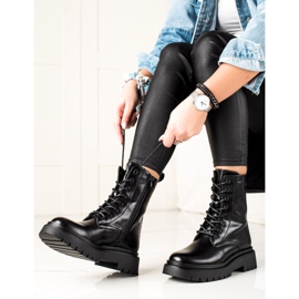 Seastar Klasické Trappery vyrobené z eko kůže černá 1 Seastar Klasické Trappery vyrobené z eko kůže černá 1