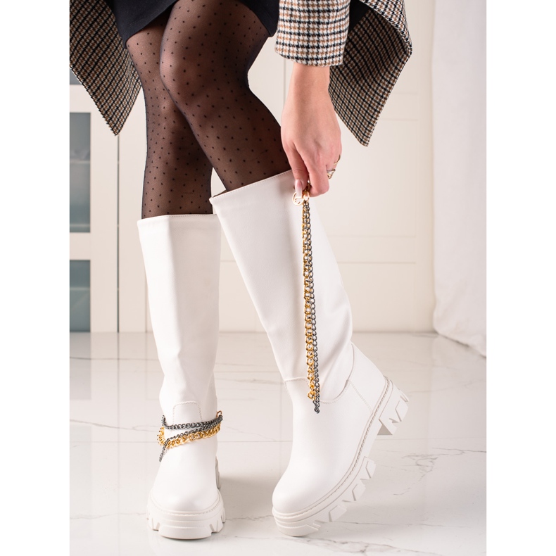 Seastar Módní řetízkové boty bílý 1