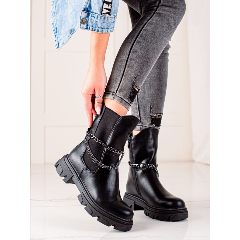 Gogo Vyhřívané vysoké dělníky černý 1