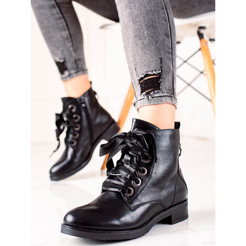 Evento Boty s ozdobnou vazbou černá 2 Evento Boty s ozdobnou vazbou černá 2