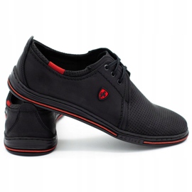 Polbut Pánské kožené boty 343P, letní, černé černá 1