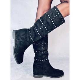 Boty na skrytém klínku Ferto Black černá 2