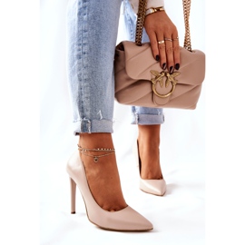 Klasické Monnari 0180-015 Béžové vysoké podpatky béžový 1