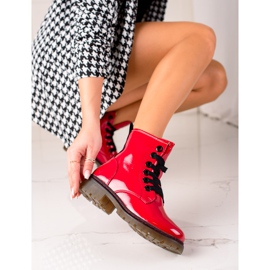 Evento Červené lakované boty červený 1