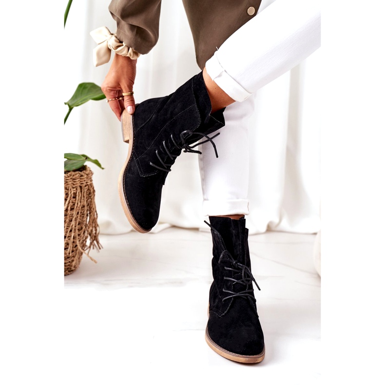 PS1 Černá Violetta černé boty s dvojitým svrškem 4