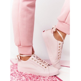 Big Star Dámské ekologické kožené tenisky Cross Jeans HH2R4004C růžové růžový 3