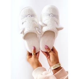 Lesklé kotěcí pantofle S Bílýma ušima Kaisy 1