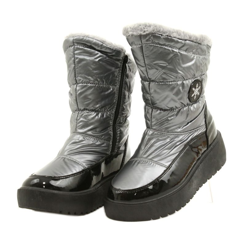 Dámské sněhové boty sněhové vločky Filippo DBT3404 Black and Silver černý 2