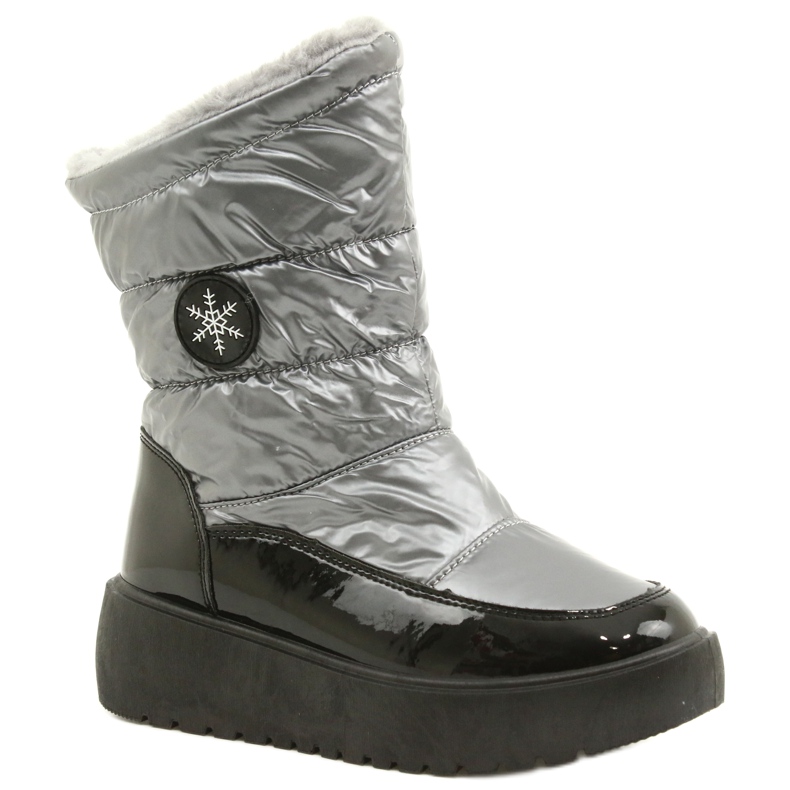 Dámské sněhové boty sněhové vločky Filippo DBT3404 Black and Silver černý 1