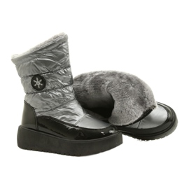 Dámské sněhové boty sněhové vločky Filippo DBT3404 Black and Silver černý 4