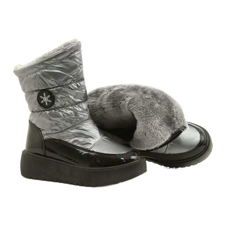 Dámské sněhové boty sněhové vločky Filippo DBT3404 Black and Silver černý 4