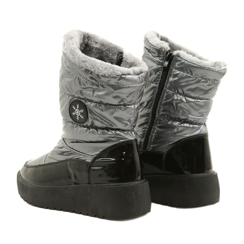 Dámské sněhové boty sněhové vločky Filippo DBT3404 Black and Silver černý 3