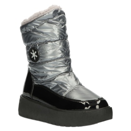 Dámské sněhové boty sněhové vločky Filippo DBT3404 Black and Silver černý 5
