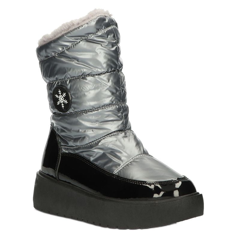 Dámské sněhové boty sněhové vločky Filippo DBT3404 Black and Silver černý 5