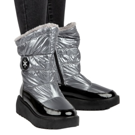 Dámské sněhové boty sněhové vločky Filippo DBT3404 Black and Silver černý 6