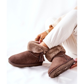 FS1 Mukluki Teplé sněhule Fringes Brown Sorella hnědý 1