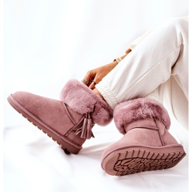 FS1 Mukluki Teplé sněhule Fringe Pink Sorella růžový 1