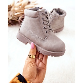 FR1 Dětské boty Trappers se zipem Grey Dexter šedá šedá 2