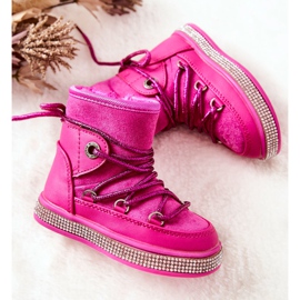 FR1 Dětské sněhule s kubickými zirkony Wellma Fuchsia růžový 1 FR1 Dětské sněhule s kubickými zirkony Wellma Fuchsia růžový 1