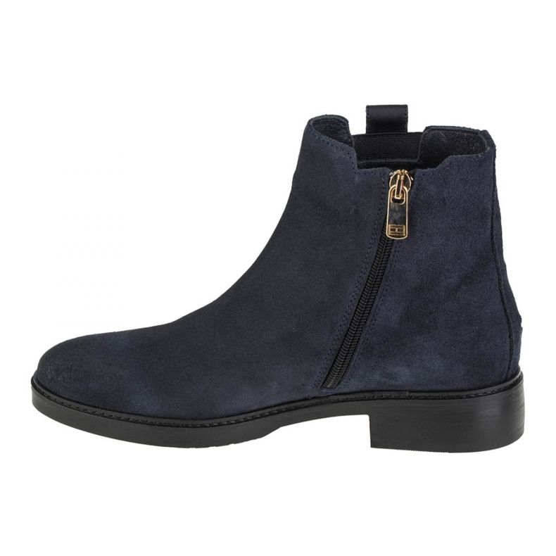Tommy Hilfiger Interlock Semišové ploché boty W FW0FW05184-DW5 námořnická modř 1