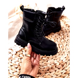 FR1 Klasické dětské černé kozačky se zipem Clarika černý 3