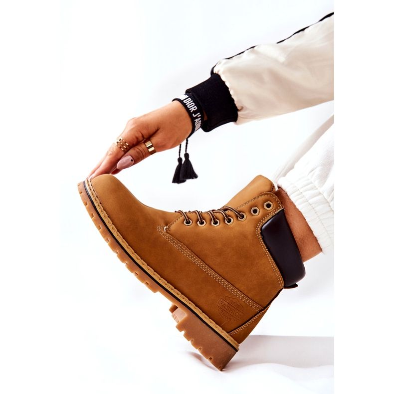 PH1 Dámské trapery zateplené tmavě béžové barvy béžový žlutá 2